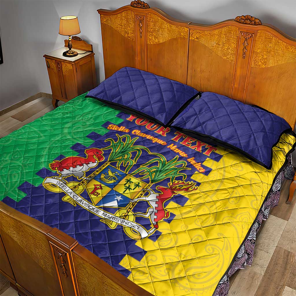 Personalised Republique de Maurice Quilt Bed Set Stella Clavisque Maris Indici