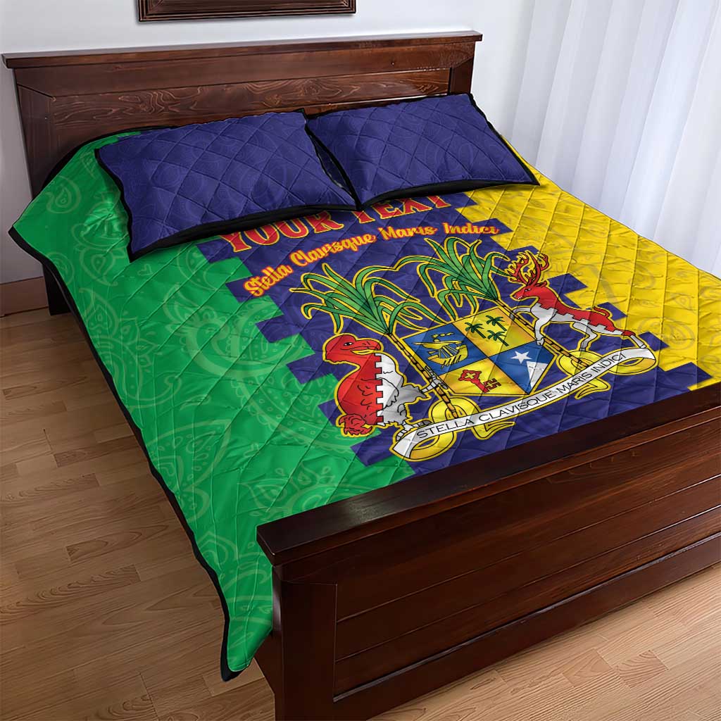 Personalised Republique de Maurice Quilt Bed Set Stella Clavisque Maris Indici