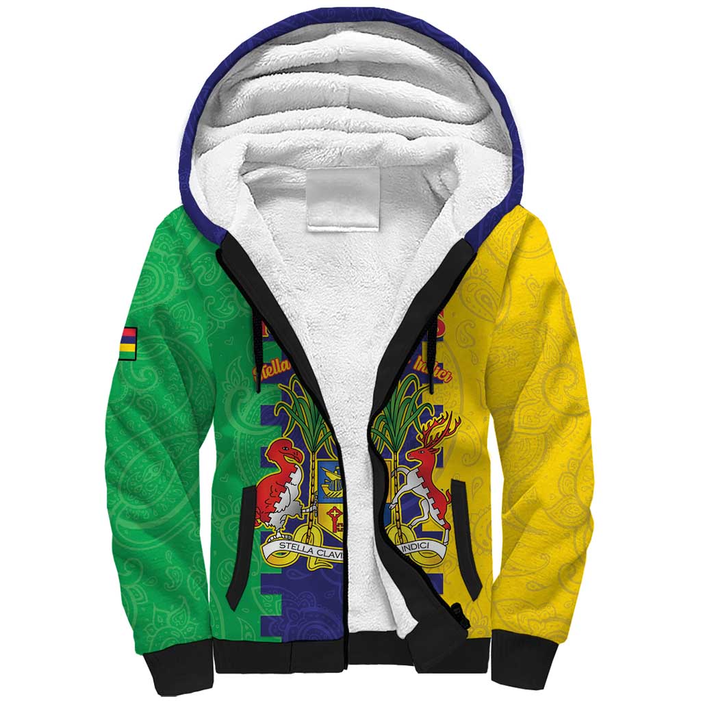 Personalised Republique de Maurice Sherpa Hoodie Stella Clavisque Maris Indici