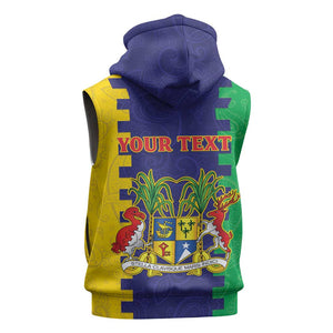 Personalised Republique de Maurice Sleeveless Hoodie Stella Clavisque Maris Indici - African Pride
