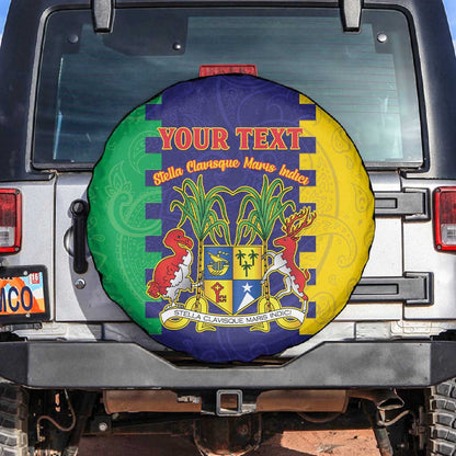 Personalised Republique de Maurice Spare Tire Cover Stella Clavisque Maris Indici