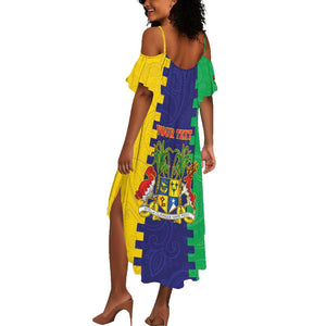 Personalised Republique de Maurice Summer Maxi Dress Stella Clavisque Maris Indici