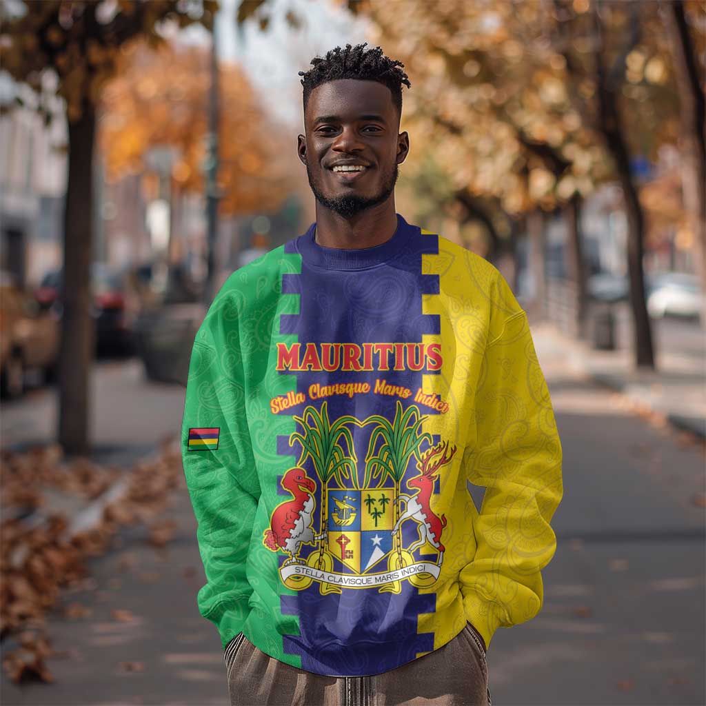 Personalised Republique de Maurice Sweatshirt Stella Clavisque Maris Indici