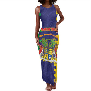 Personalised Republique de Maurice Tank Maxi Dress Stella Clavisque Maris Indici