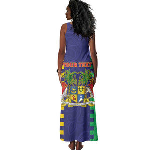 Personalised Republique de Maurice Tank Maxi Dress Stella Clavisque Maris Indici