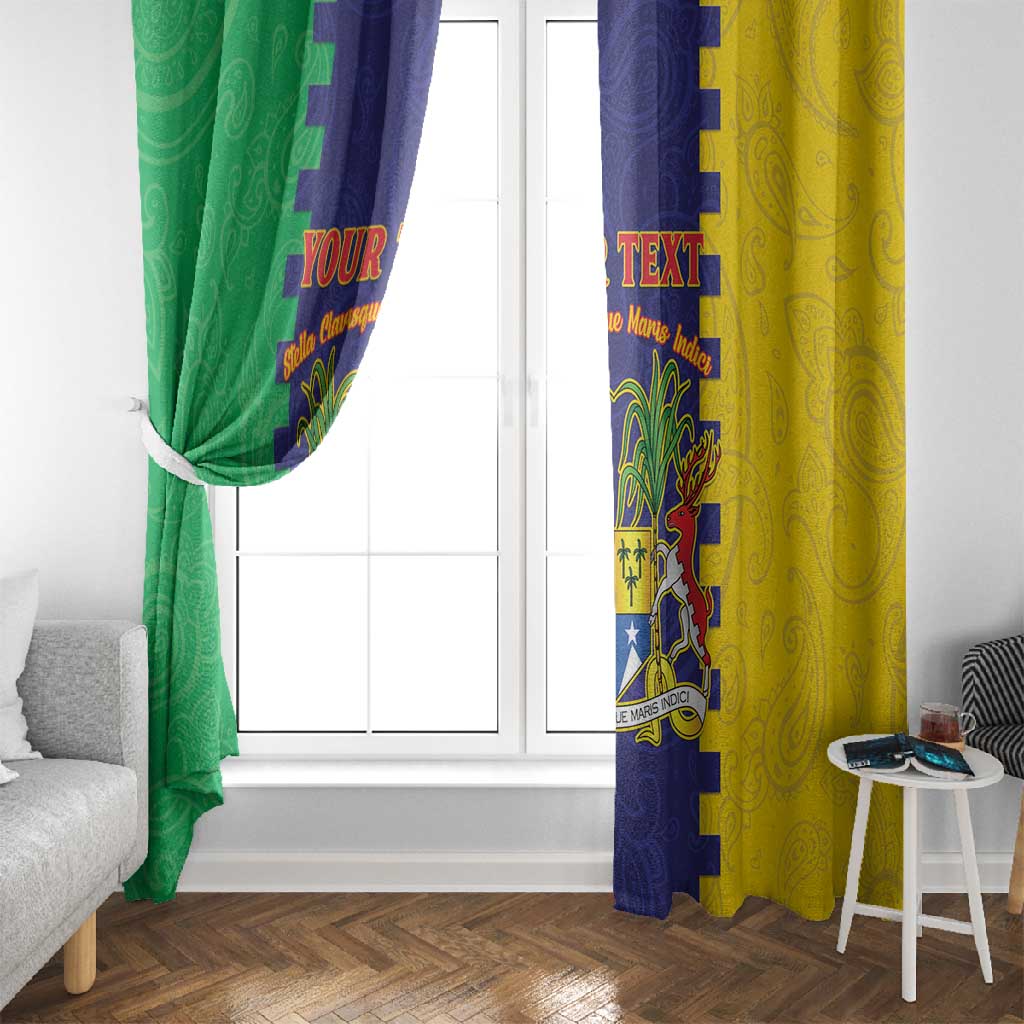 Personalised Republique de Maurice Window Curtain Stella Clavisque Maris Indici