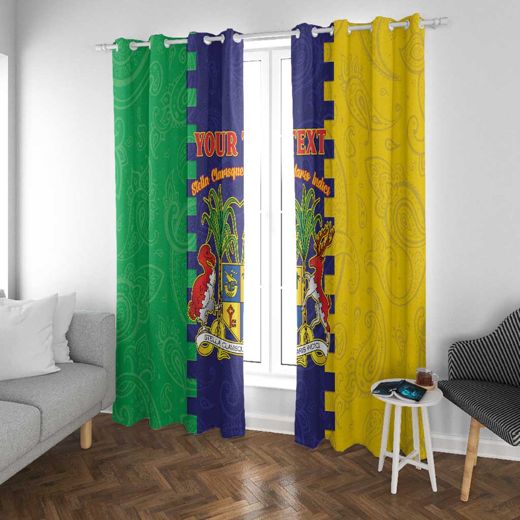 Personalised Republique de Maurice Window Curtain Stella Clavisque Maris Indici