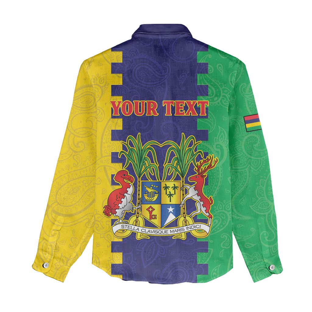 Personalised Republique de Maurice Women Casual Shirt Stella Clavisque Maris Indici