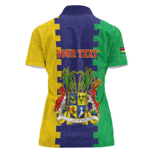 Personalised Republique de Maurice Women Polo Shirt Stella Clavisque Maris Indici