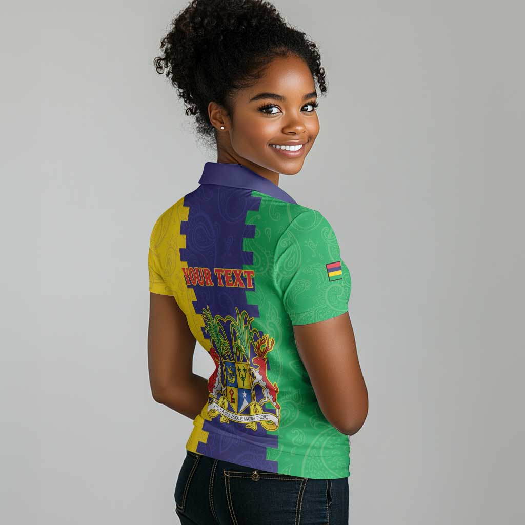 Personalised Republique de Maurice Women Polo Shirt Stella Clavisque Maris Indici