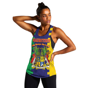 Personalised Republique de Maurice Women Racerback Tank Stella Clavisque Maris Indici