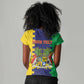 Personalised Republique de Maurice Women V-Neck T-Shirt Stella Clavisque Maris Indici