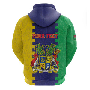 Personalised Republique de Maurice Zip Hoodie Stella Clavisque Maris Indici