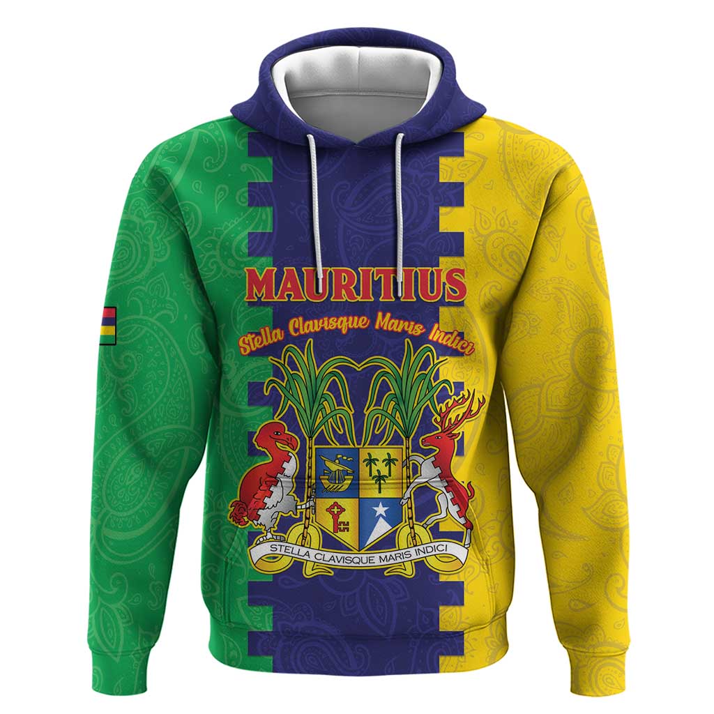 Personalised Republique de Maurice Zip Hoodie Stella Clavisque Maris Indici