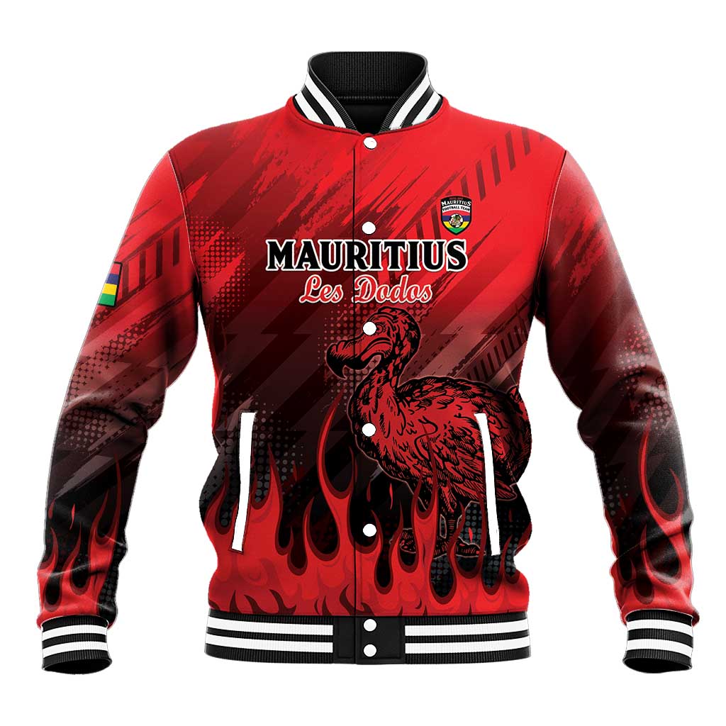 Personalised Mauritius Football Baseball Jacket Go Les Dodos Go
