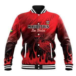 Personalised Mauritius Football Baseball Jacket Go Les Dodos Go