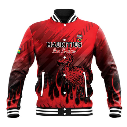 Personalised Mauritius Football Baseball Jacket Go Les Dodos Go