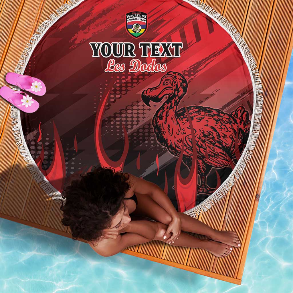 Personalised Mauritius Football Beach Blanket Go Les Dodos Go