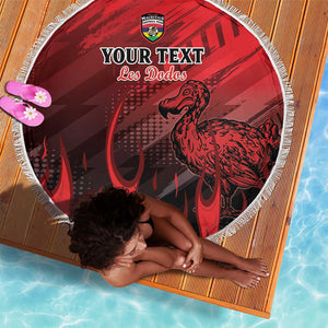 Personalised Mauritius Football Beach Blanket Go Les Dodos Go