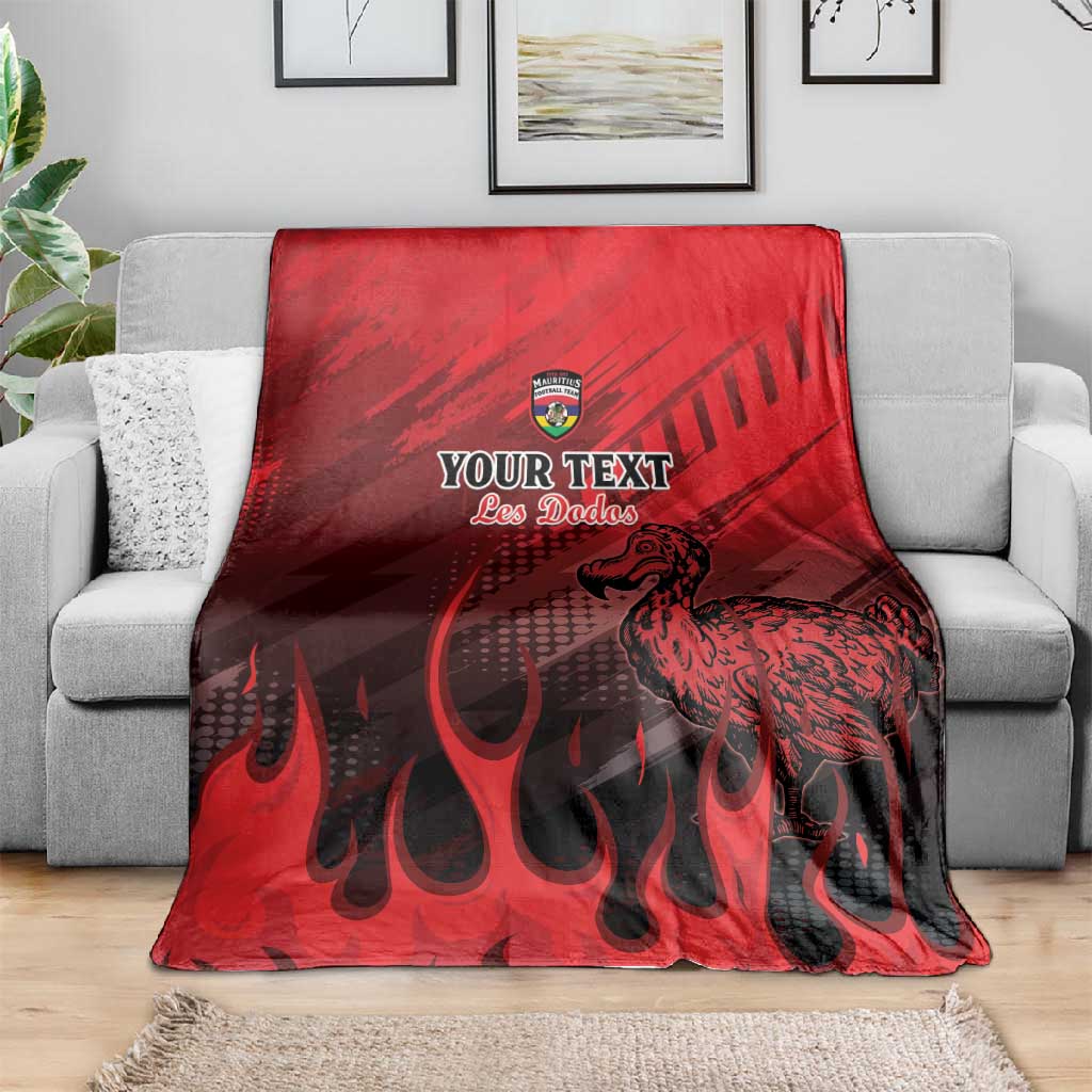 Personalised Mauritius Football Blanket Go Les Dodos Go
