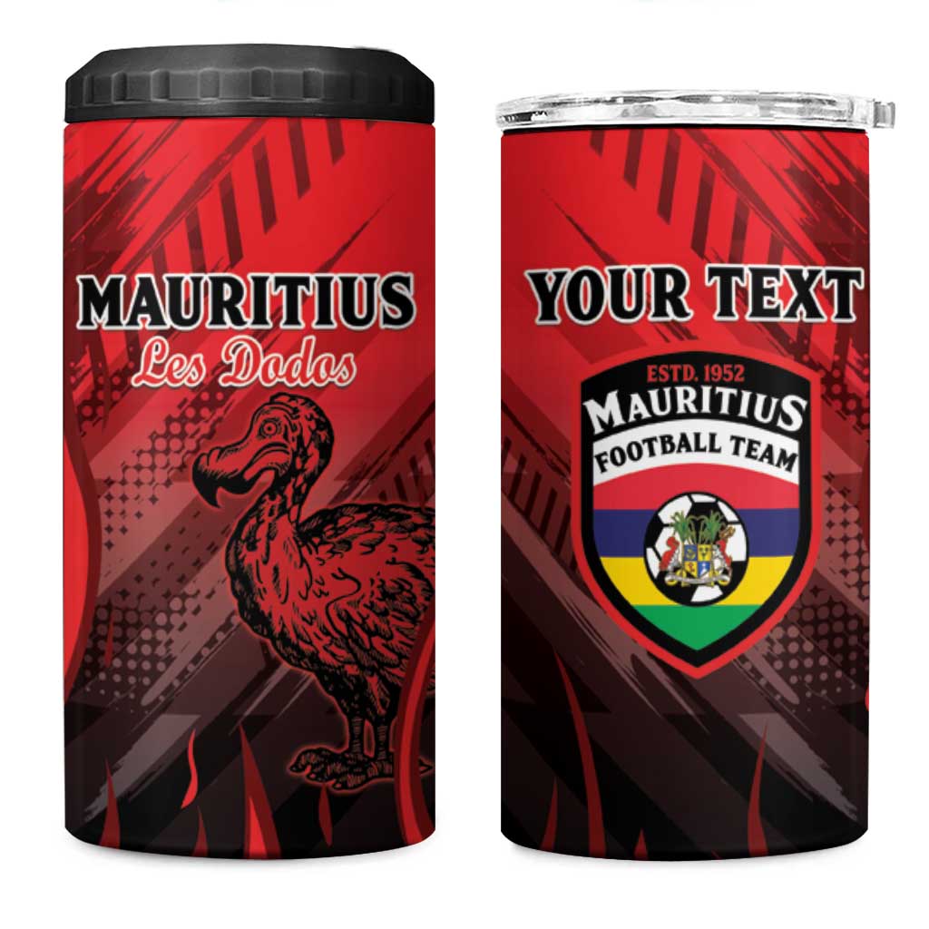 Personalised Mauritius Football 4 in 1 Can Cooler Tumbler Go Les Dodos Go