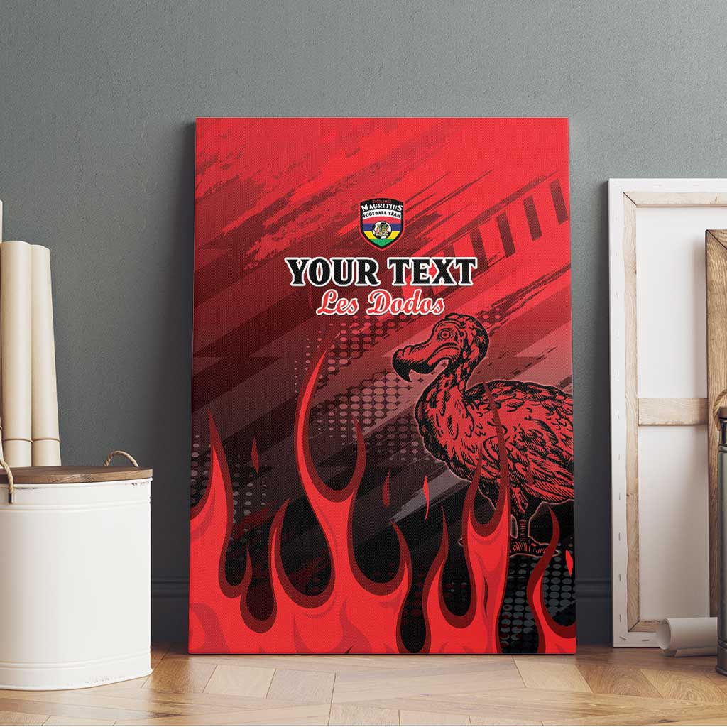 Personalised Mauritius Football Canvas Wall Art Go Les Dodos Go