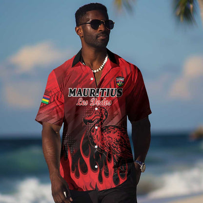 Personalised Mauritius Football Hawaiian Shirt Go Les Dodos Go