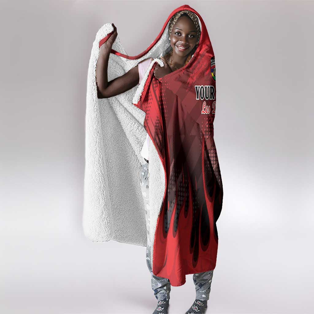 Personalised Mauritius Football Hooded Blanket Go Les Dodos Go