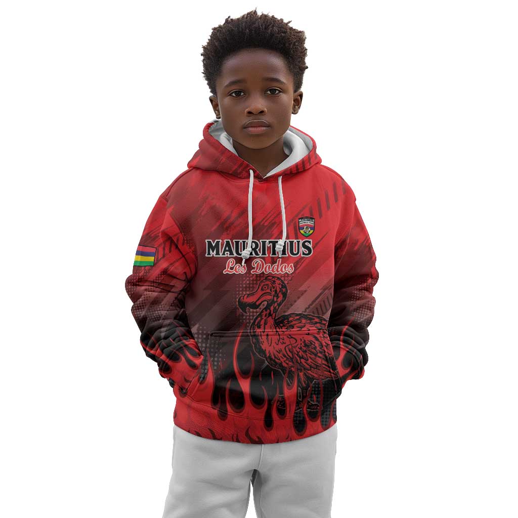 Personalised Mauritius Football Kid Hoodie Go Les Dodos Go