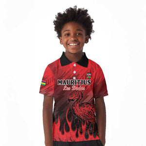 Personalised Mauritius Football Kid Polo Shirt Go Les Dodos Go