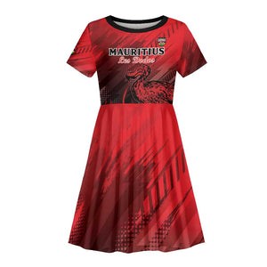 Personalised Mauritius Football Kid Short Sleeve Dress Go Les Dodos Go