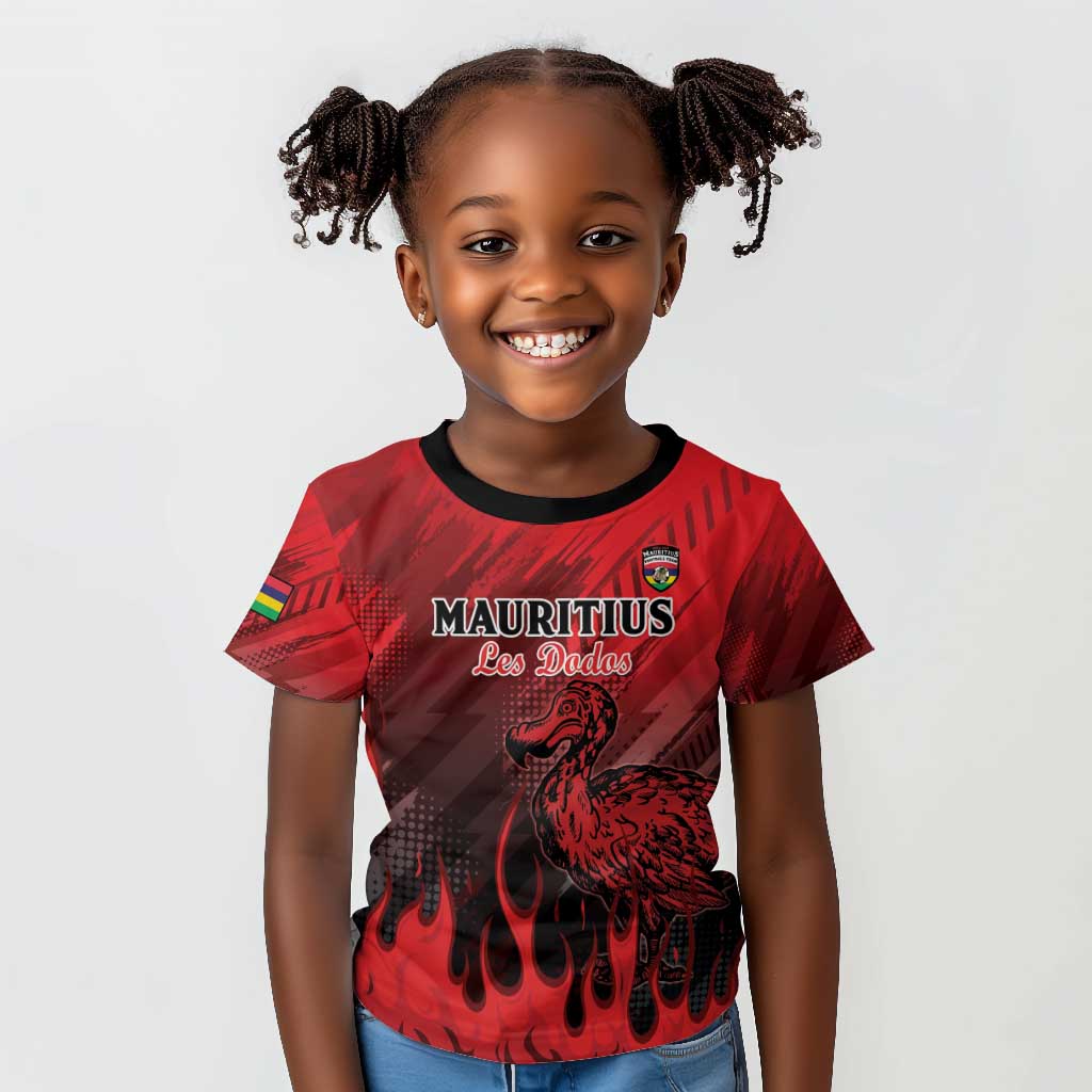 Personalised Mauritius Football Kid T shirt Go Les Dodos Go