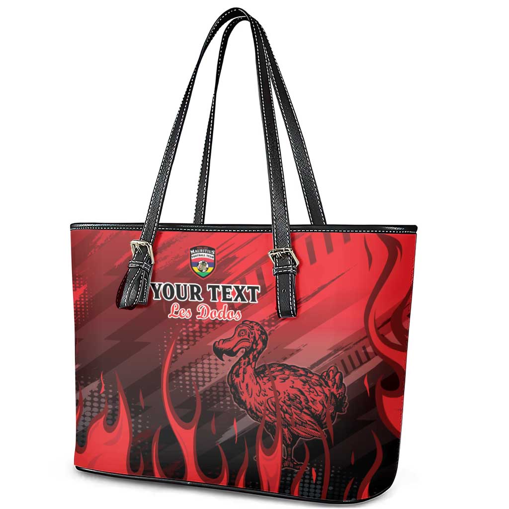 Personalised Mauritius Football Leather Tote Bag Go Les Dodos Go
