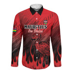 Personalised Mauritius Football Long Sleeve Button Shirt Go Les Dodos Go
