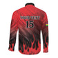 Personalised Mauritius Football Long Sleeve Button Shirt Go Les Dodos Go