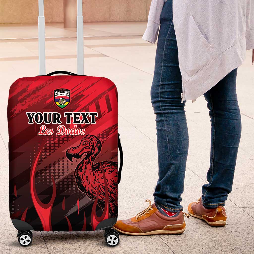 Personalised Mauritius Football Luggage Cover Go Les Dodos Go