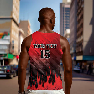 Personalised Mauritius Football Men Tank Top Go Les Dodos Go