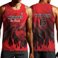 Personalised Mauritius Football Men Tank Top Go Les Dodos Go