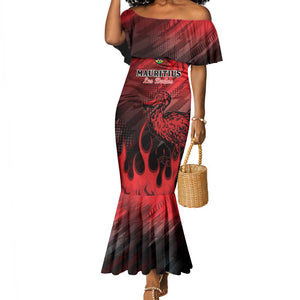 Personalised Mauritius Football Mermaid Dress Go Les Dodos Go