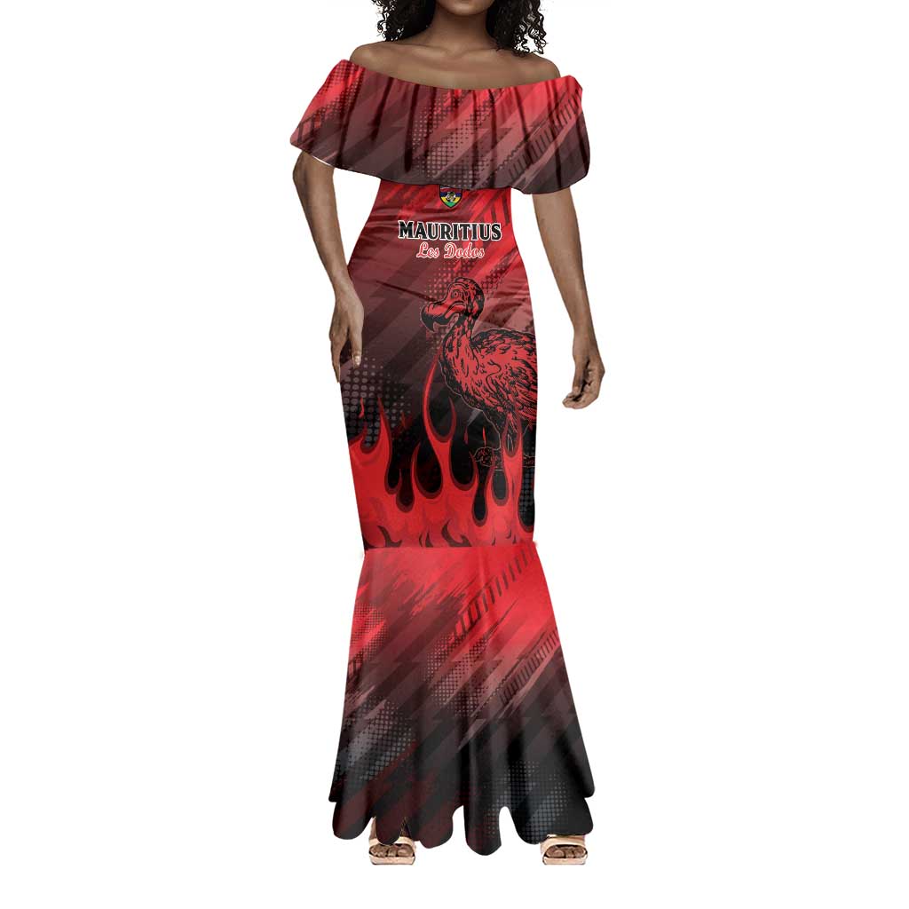 Personalised Mauritius Football Mermaid Dress Go Les Dodos Go