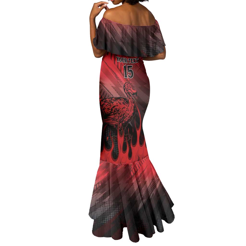 Personalised Mauritius Football Mermaid Dress Go Les Dodos Go