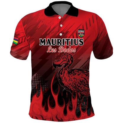 Personalised Mauritius Football Polo Shirt Go Les Dodos Go