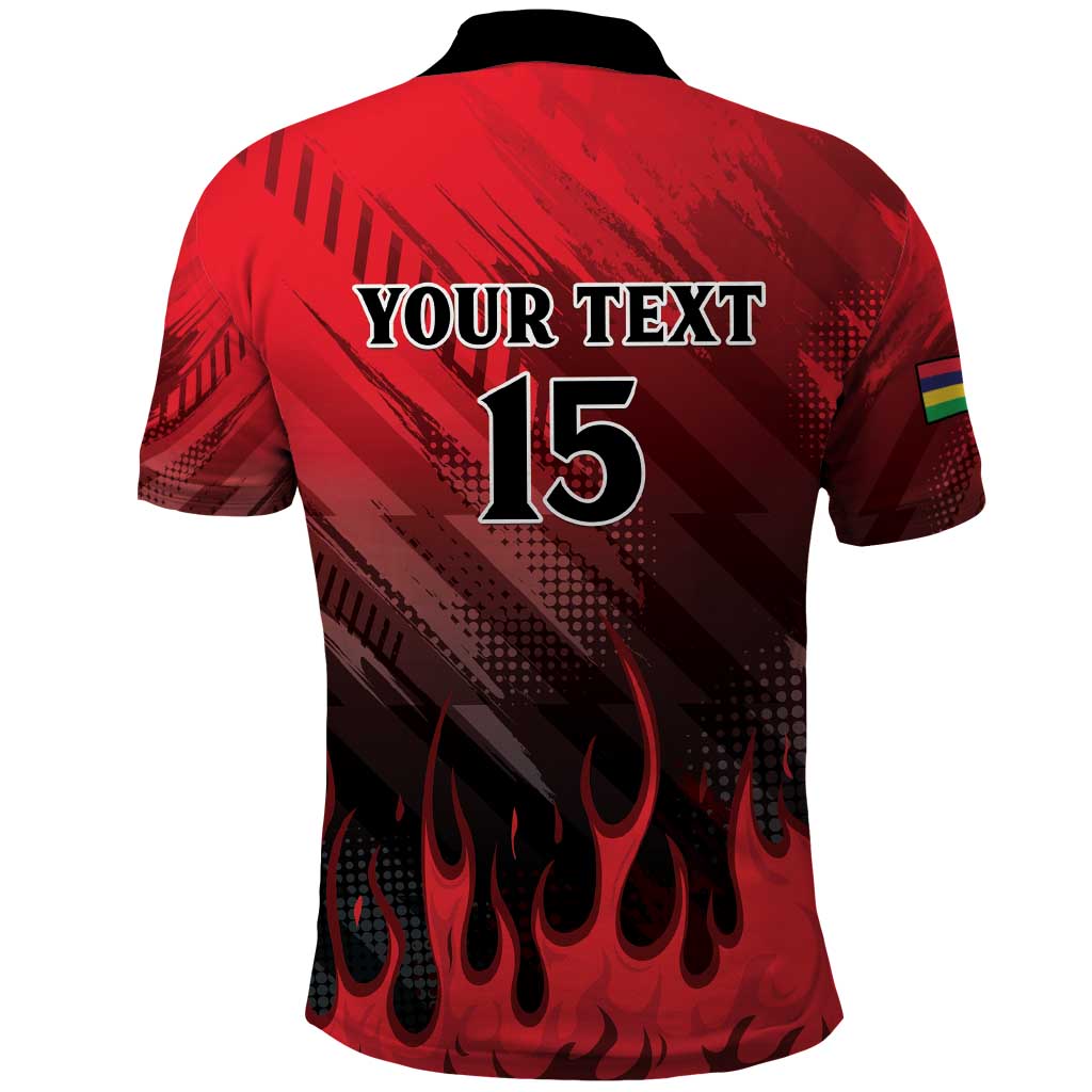 Personalised Mauritius Football Polo Shirt Go Les Dodos Go