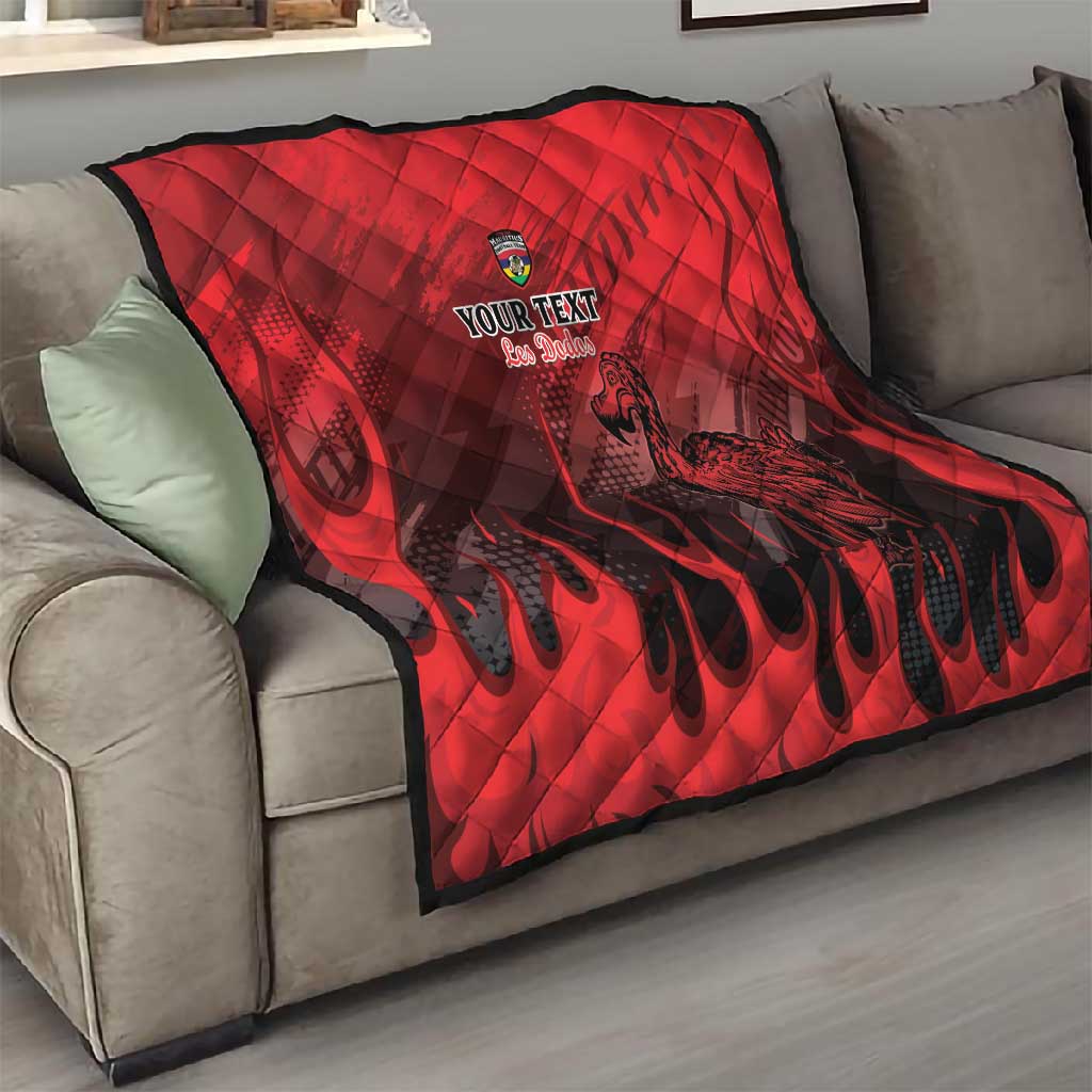 Personalised Mauritius Football Quilt Go Les Dodos Go