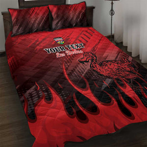 Personalised Mauritius Football Quilt Bed Set Go Les Dodos Go
