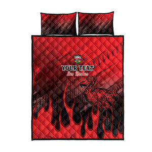 Personalised Mauritius Football Quilt Bed Set Go Les Dodos Go