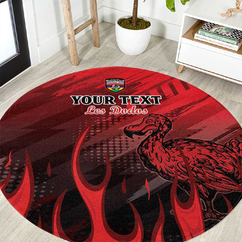Personalised Mauritius Football Round Carpet Go Les Dodos Go