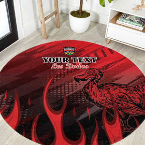 Personalised Mauritius Football Round Carpet Go Les Dodos Go