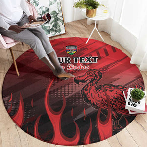 Personalised Mauritius Football Round Carpet Go Les Dodos Go
