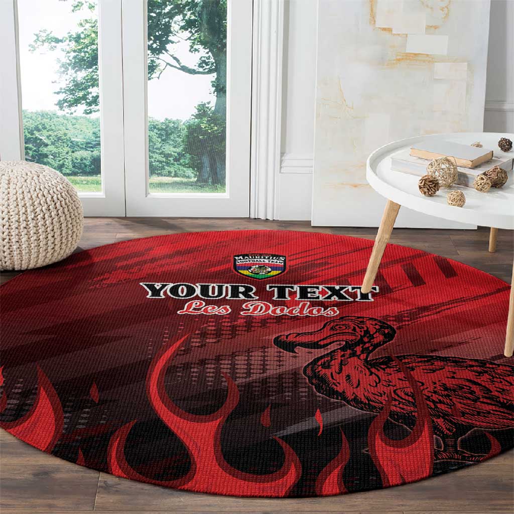 Personalised Mauritius Football Round Carpet Go Les Dodos Go